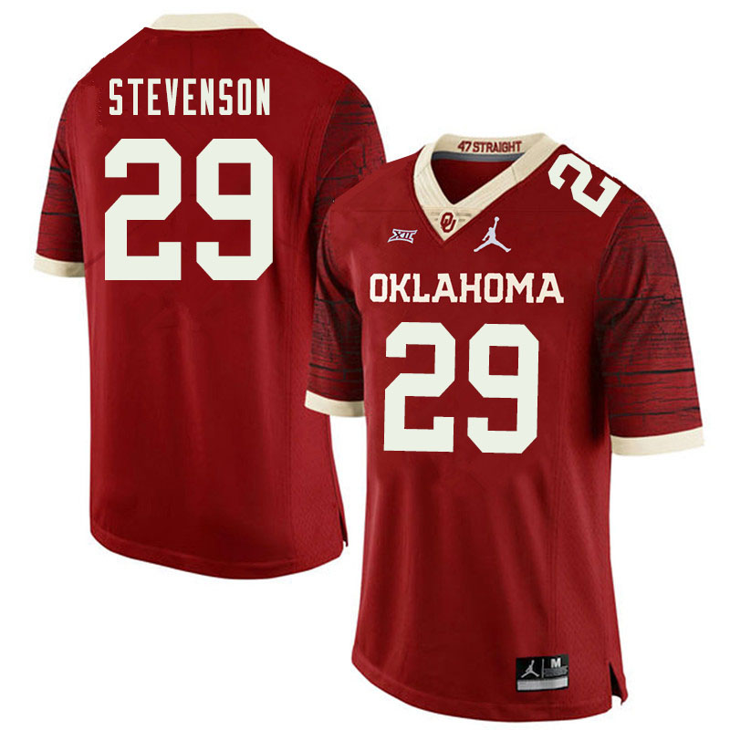 Jordan Brand Men #29 Rhamondre Stevenson Oklahoma Sooners College Football Jerseys Sale-Retro - Click Image to Close
